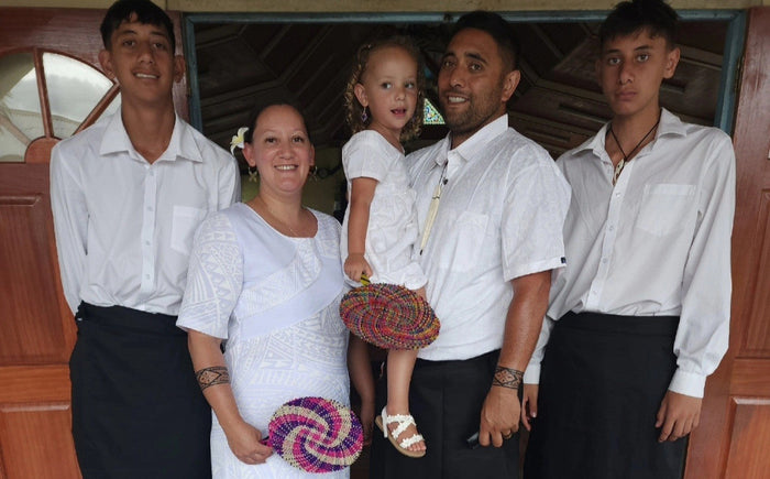 Te Ratana Family at church service in Samoa