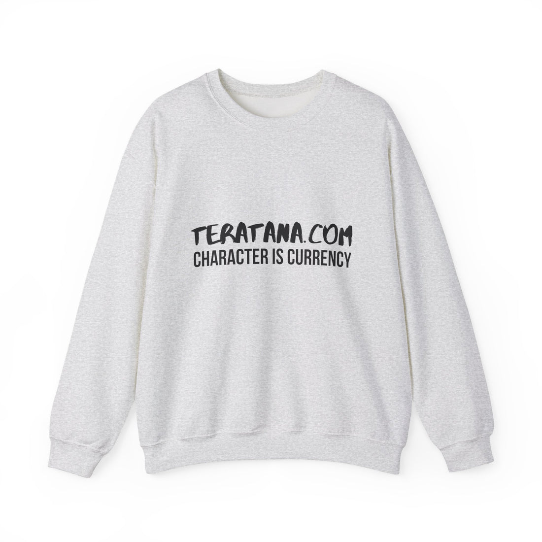 Character Is Currency Crewneck · Ash · front