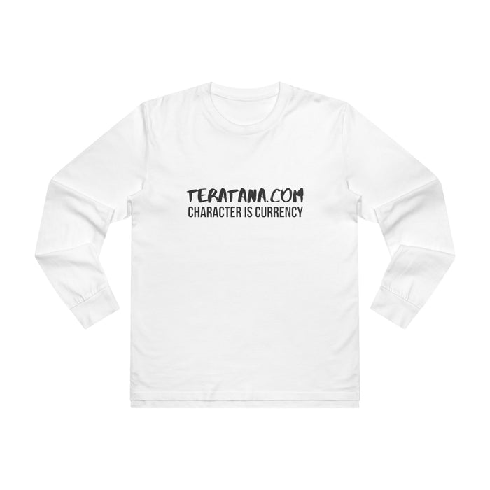 Character Is Currency Long Sleeve · White · front