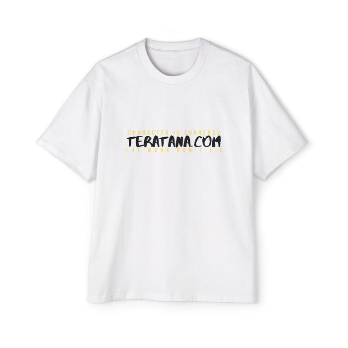 Te Ratana Gold Lockup Oversized Tee · White · front