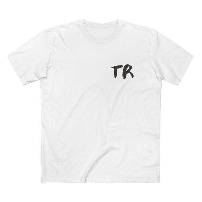 TR Monogram Tee (Lockup Back) · White · front