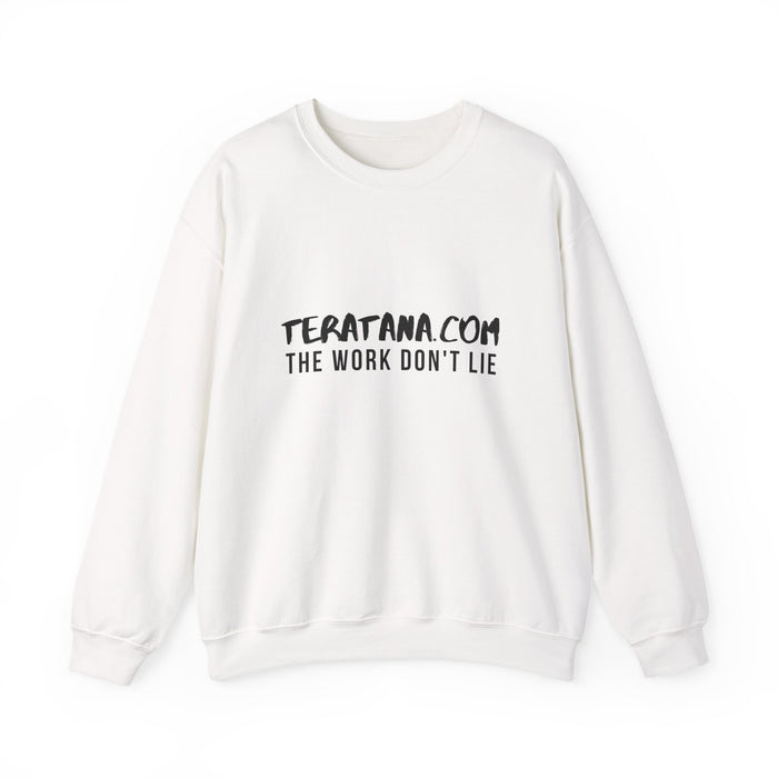 Work Don't Lie Wordmark Crewneck · White · front