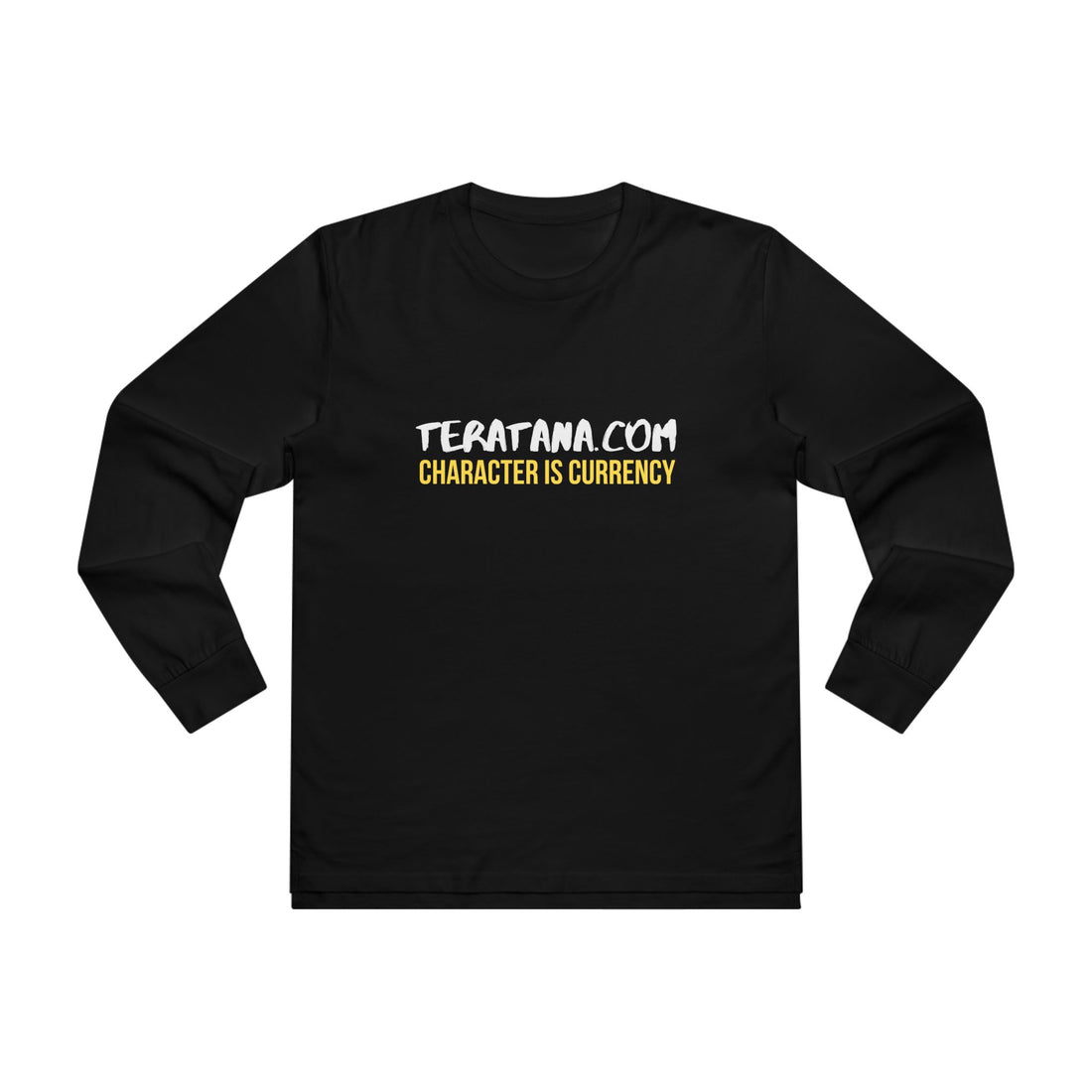 Character Is Currency Long Sleeve · Black · front