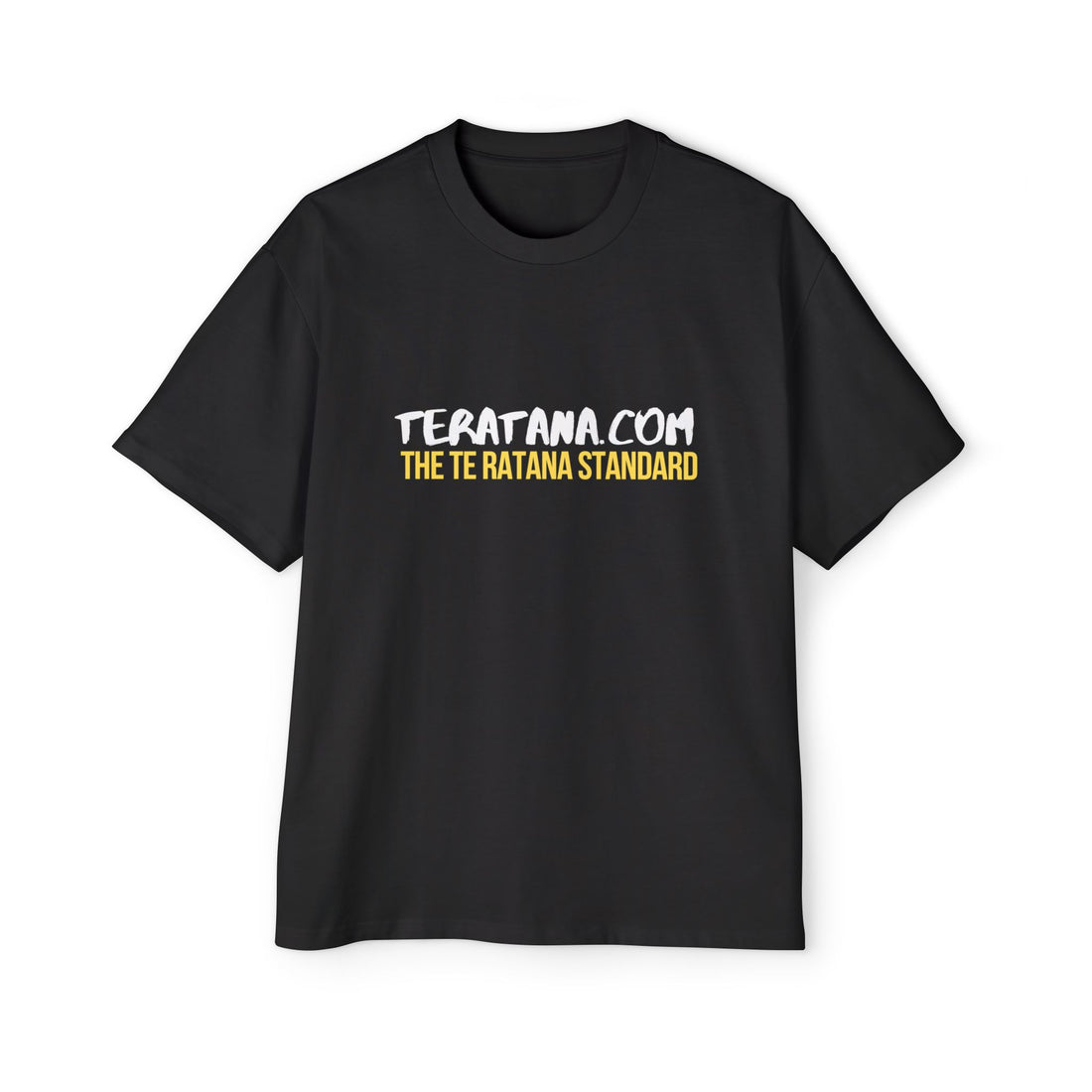 Te Ratana Standard Oversized Tee · Black · front