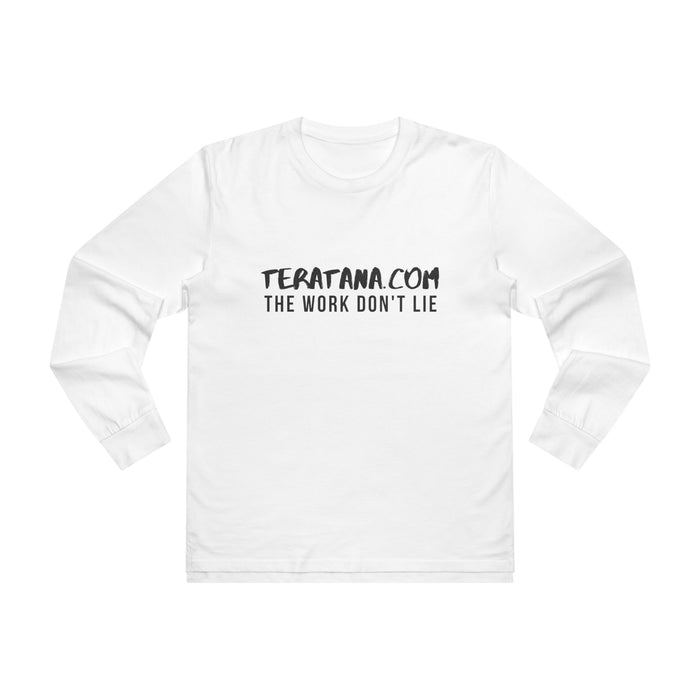 Work Don't Lie Wordmark Long Sleeve · White · front