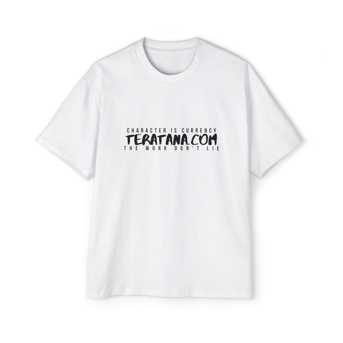 Te Ratana Lockup Oversized Tee · White · front