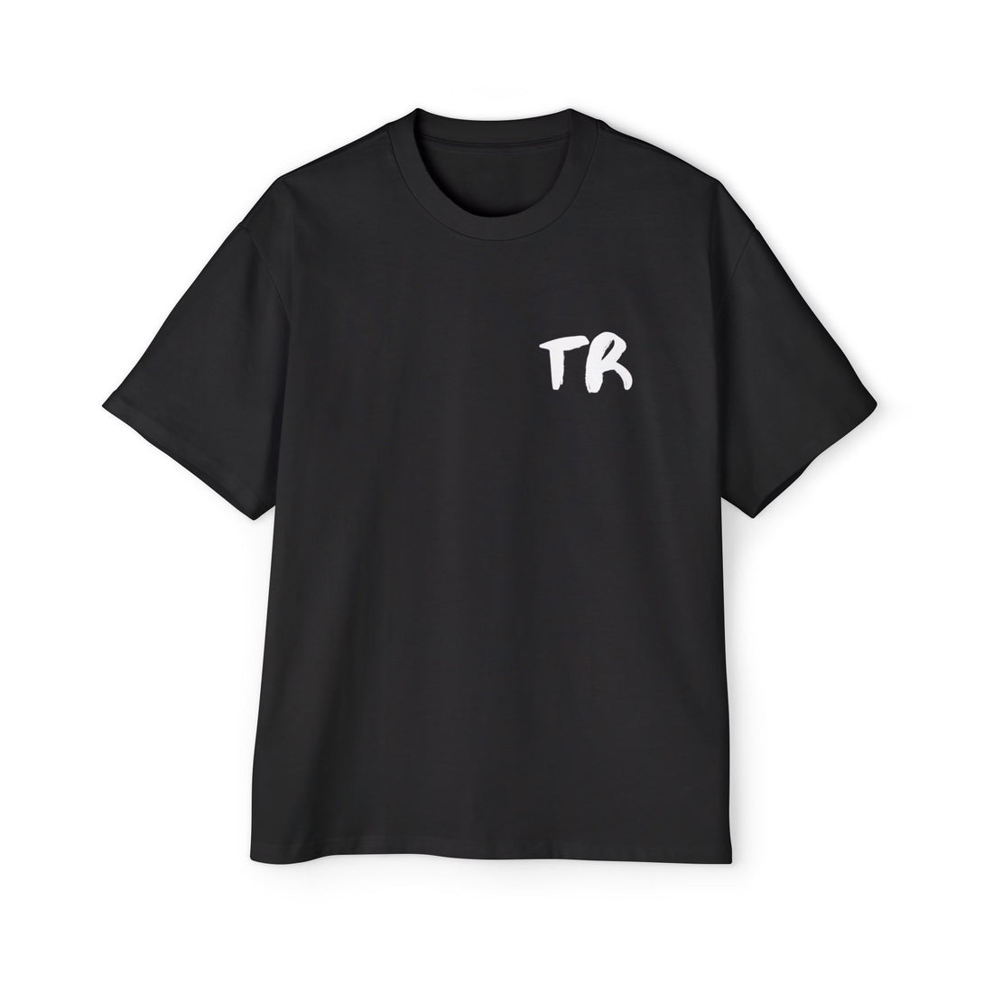 TR Monogram Oversized Tee · Black · front