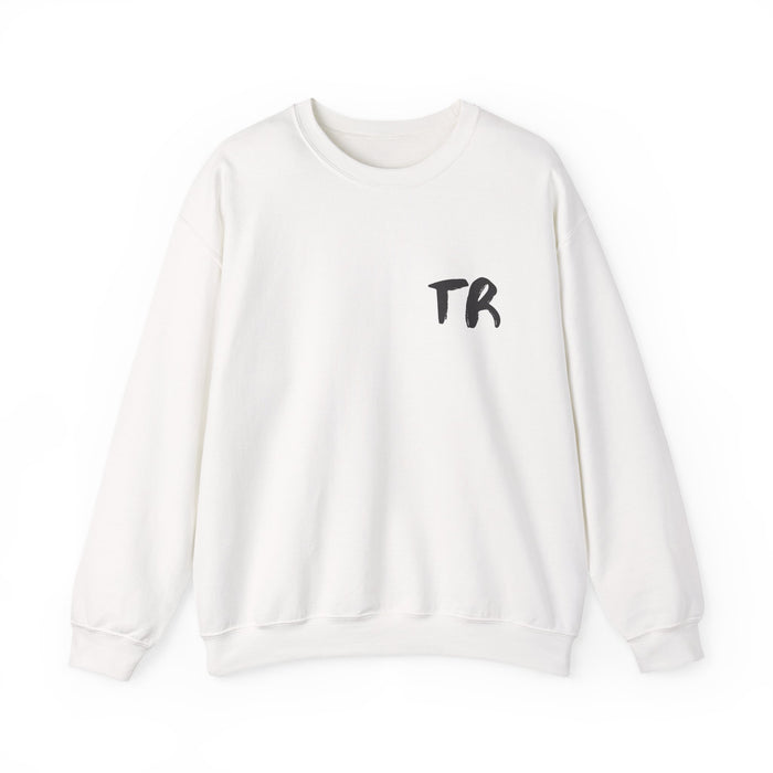 TR Monogram Crewneck · White · front