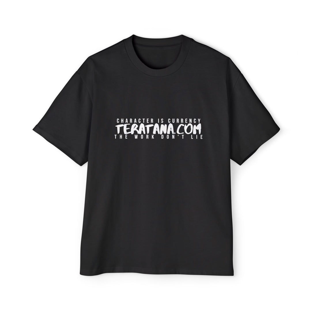 Te Ratana Lockup Oversized Tee · Black · front