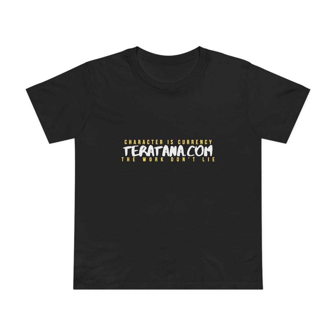 Te Ratana Gold Lockup Women's Tee · Black · front