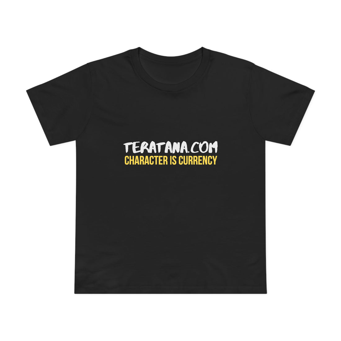 Character Is Currency Women's Tee · Black · front