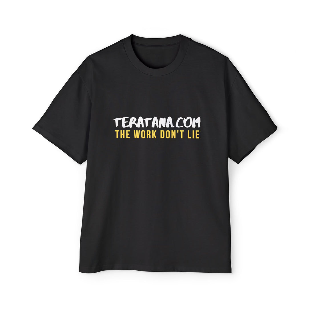Work Don't Lie Wordmark Oversized Tee · Black · front